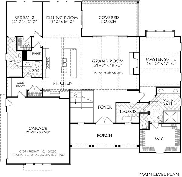Architectural House Design - Farmhouse Floor Plan - Main Floor Plan #927-1015