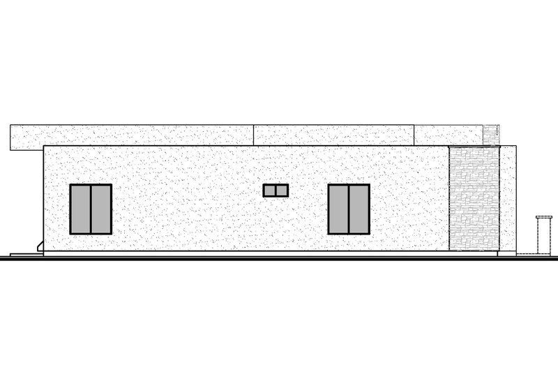Home Plan - Exterior - Rear Elevation 1 for Adobe / Southwestern House Plan #1073-44 - 4 bed, 3 bath