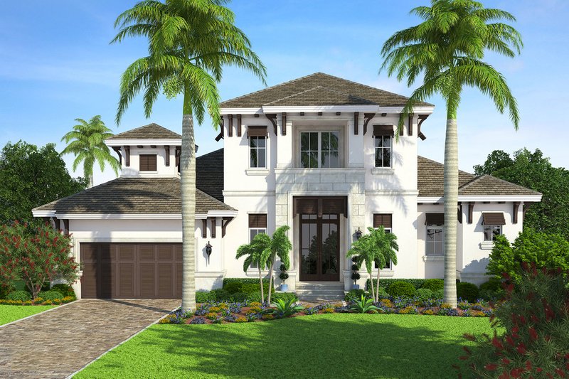 Home Plan - Beach Exterior - Front Elevation Plan #27-498