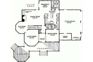 Floor Plan - Main Floor for Victorian House Plan #137-249 - 4 bed, 3.5 bath