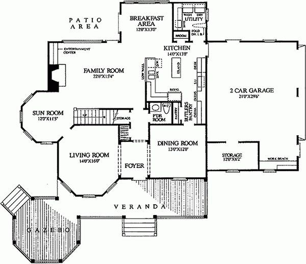 House Design - Victorian Floor Plan - Main Floor Plan #137-249