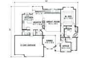 European Style House Plan - 3 Beds 4 Baths 3345 Sq/Ft Plan #67-254 