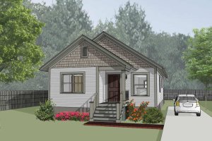 Cottage Exterior - Front Elevation Plan #79-130