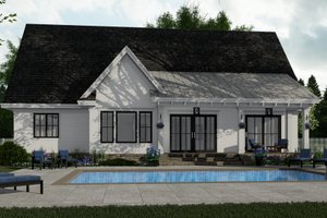 Exterior - Rear Elevation for Farmhouse House Plan #51-1151 - 3 bed, 2.5 bath