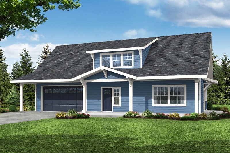 Architectural House Design - Country Exterior - Front Elevation Plan #124-1228