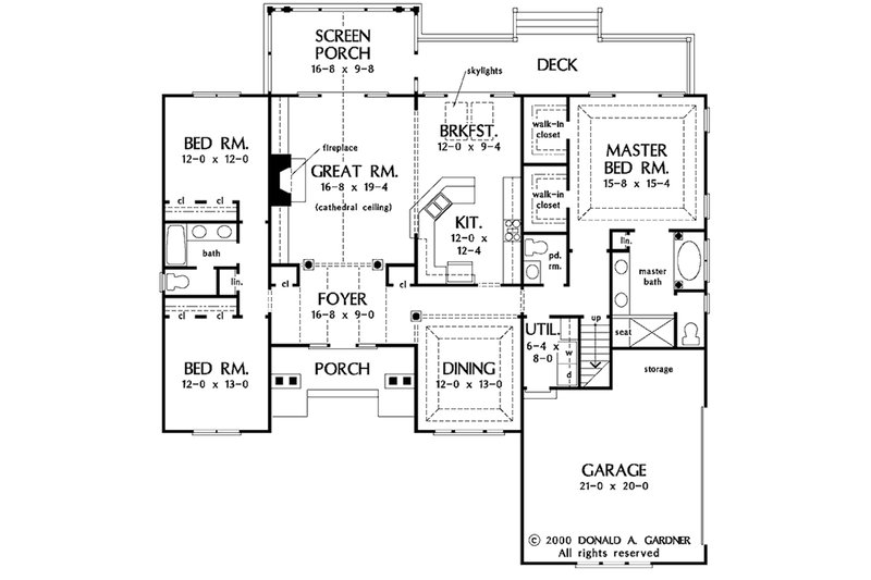 Home Plan - Floor Plan - Main Floor for Country House Plan #929-49 - 3 bed, 2.5 bath