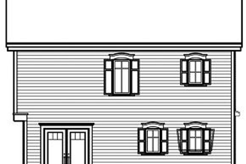 Home Plan - Exterior - Rear Elevation for Traditional House Plan #23-737 - 3 bed, 1.5 bath