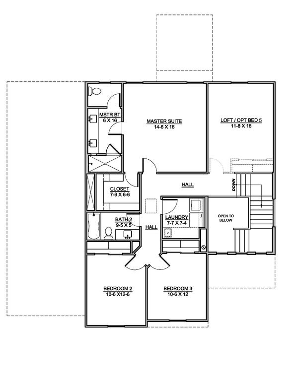 House Blueprint - Mediterranean Floor Plan - Upper Floor Plan #1073-21