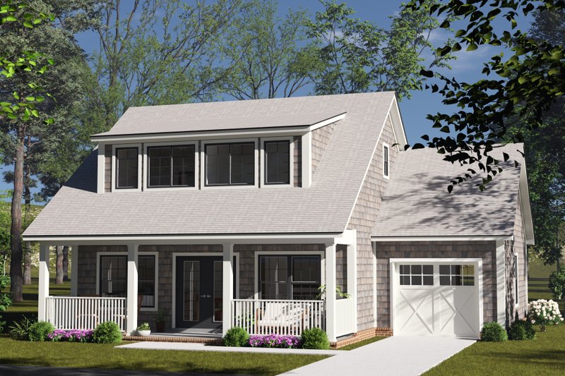 Architectural House Design - Exterior - Front Elevation 2 for Cottage House Plan #513-2397 - 3 bed, 2.5 bath