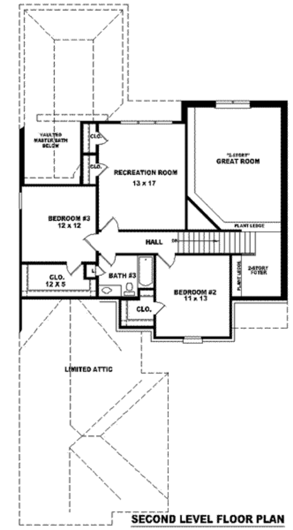 European Floor Plan - Upper Floor Plan #81-999