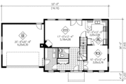 Colonial Style House Plan - 3 Beds 2.5 Baths 1664 Sq/Ft Plan #25-278 