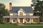 Farmhouse Style House Plan - 4 Beds 3.5 Baths 2585 Sq/Ft Plan #1074-128 Exterior 