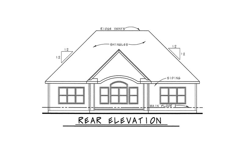Dream House Plan - Exterior - Rear Elevation for European House Plan #20-1851 - 3 bed, 3 bath