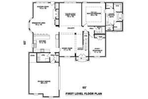 Floor Plan - Main Floor for European House Plan #81-1138 - 3 bed, 3 bath
