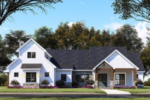 Country Exterior - Front Elevation Plan #923-130