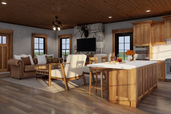 Interior - Kitchen for Craftsman House Plan #17-3427 - 2 bed, 2.5 bath