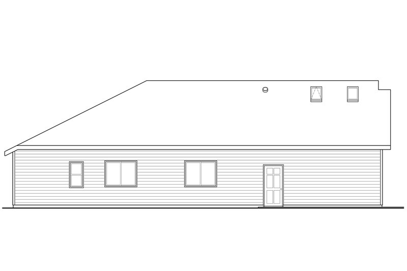 House Blueprint - Exterior - Other Elevation for Ranch House Plan #124-956 - 4 bed, 3 bath