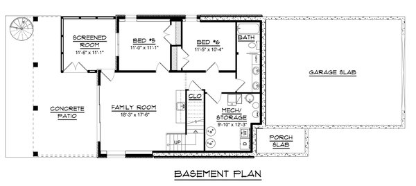 House Plan Design - Cottage Floor Plan - Lower Floor Plan #1064-305
