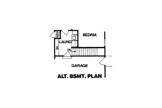 Floor Plan - Other Floor for Ranch House Plan #116-205 - 3 bed, 2 bath