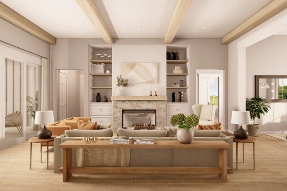 Interior - Family Room 1 for Farmhouse House Plan #430-272 - 3 bed, 2.5 bath