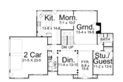 European Style House Plan - 4 Beds 3 Baths 2520 Sq/Ft Plan #119-330 