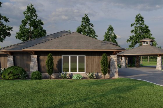 Exterior - Front Elevation 5 for Mediterranean House Plan #923-337 - 3 bed, 2.5 bath