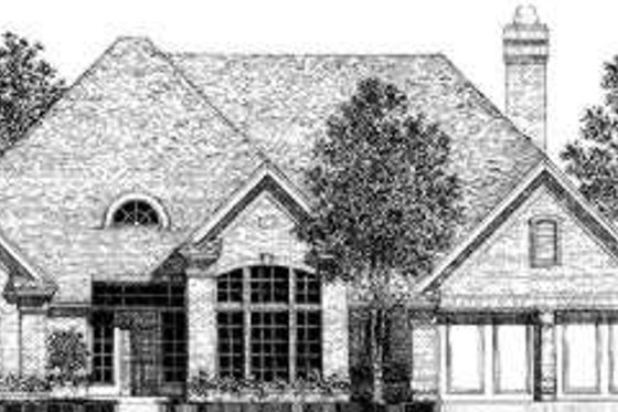 Exterior - Front Elevation for European House Plan #310-124 - 3 bed, 2.5 bath