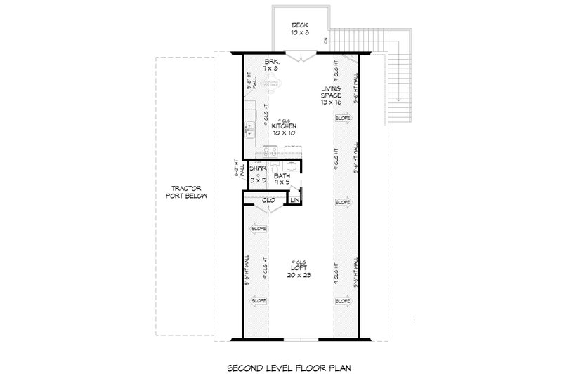 Dream House Plan - Floor Plan - Upper Floor for Southern House Plan #932-927, 1.5 bath