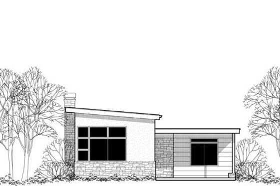 Exterior - Front Elevation 3 for Modern House Plan #48-474 - 1 bed, 1 bath