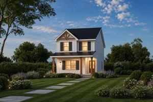 Architectural House Design - Exterior - Front Elevation for Farmhouse House Plan #20-2628 - 3 bed, 2.5 bath