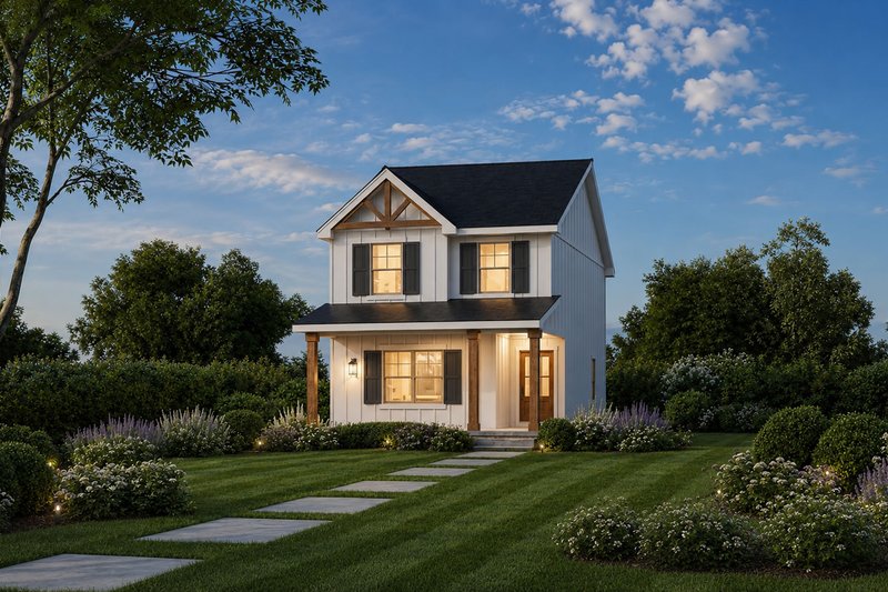 Architectural House Design - Exterior - Front Elevation 2 for Farmhouse House Plan #20-2628 - 3 bed, 2.5 bath