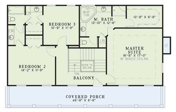 Southern Floor Plan - Upper Floor Plan #17-258