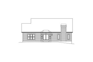 Exterior - Rear Elevation for Country House Plan #57-645 - 3 bed, 2 bath