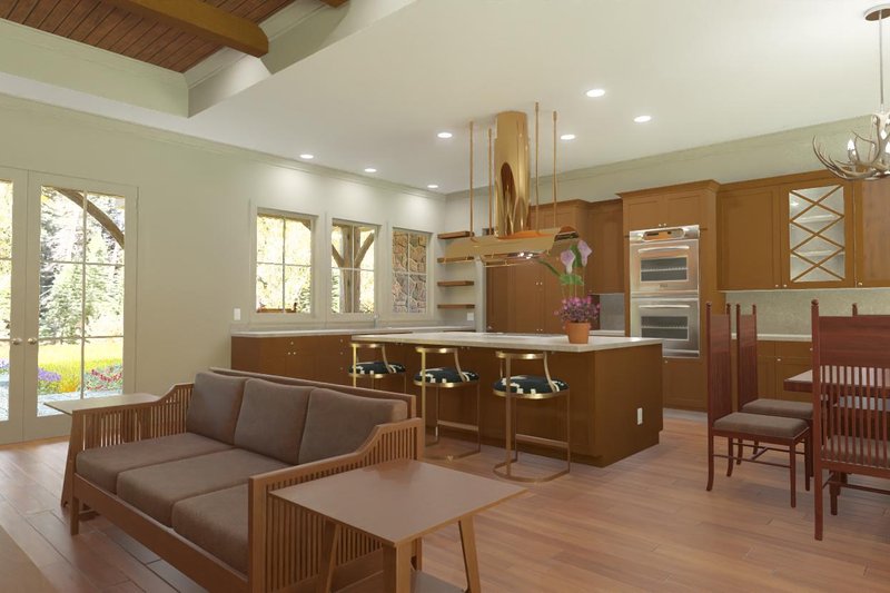 House Blueprint - Interior - Kitchen 1 for Cabin House Plan #1126-15 - 3 bed, 3 bath