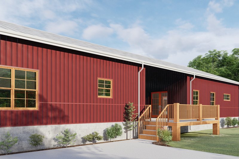 Home Plan - Exterior - Other Elevation 3 for Barndominium House Plan #1092-24 - 5 bed, 3 bath