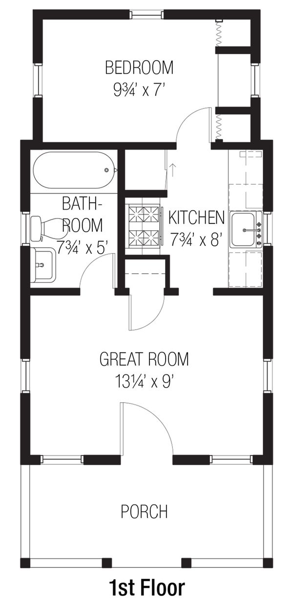 Cottage Floor Plan - Main Floor Plan #915-4