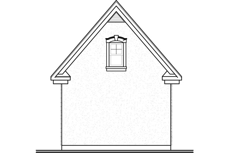 Home Plan - Canadian european style garage rear elevation