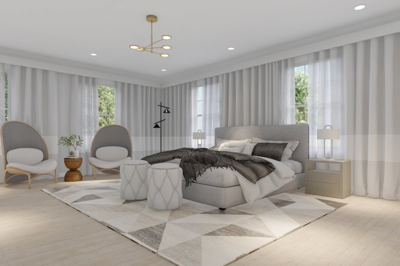 Home Plan - Interior - Master Bedroom for Ranch House Plan #1060-23 - 4 bed, 2 bath