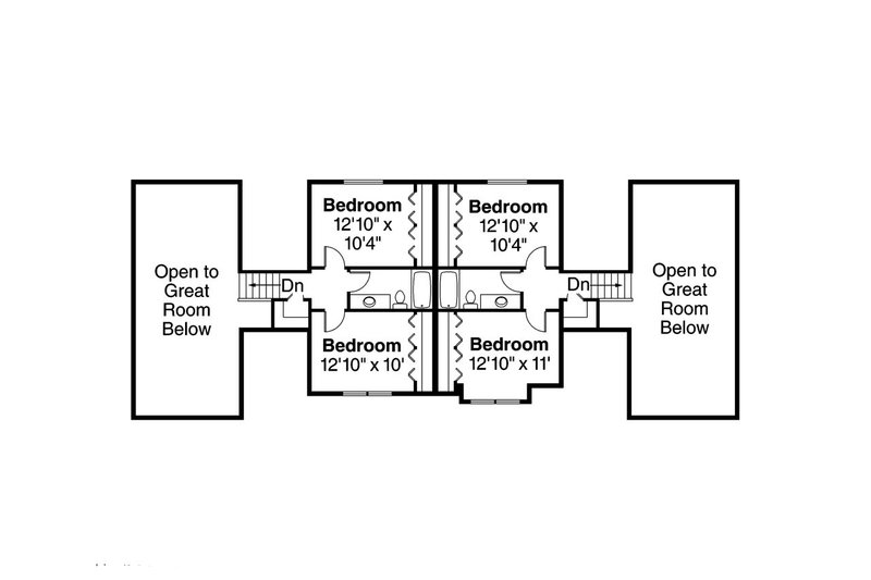 Architectural House Design - Floor Plan - Upper Floor for Craftsman House Plan #124-1076 - 6 bed, 5 bath