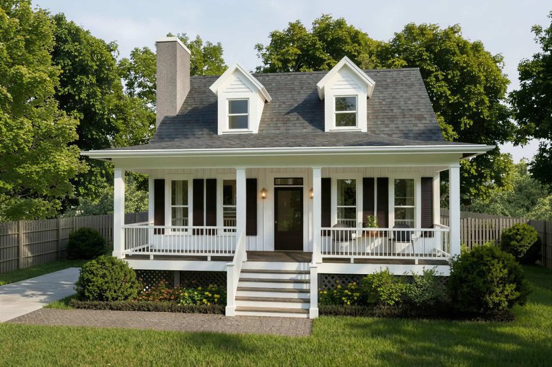 Dream House Plan - Farmhouse Exterior - Front Elevation Plan #79-212