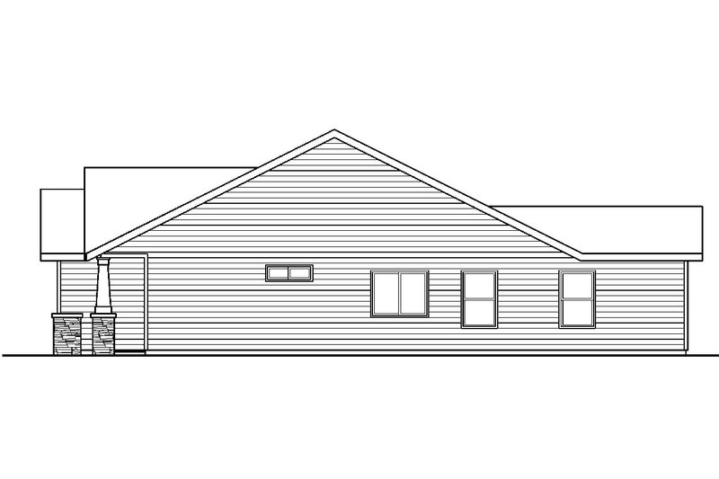 Home Plan - Exterior - Other Elevation 1 for Craftsman House Plan #124-693 - 3 bed, 2 bath