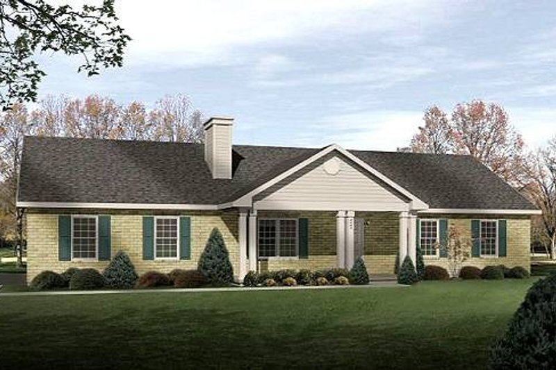 Ranch Style House Plan - 3 Beds 2 Baths 1428 Sq/Ft Plan #22-538