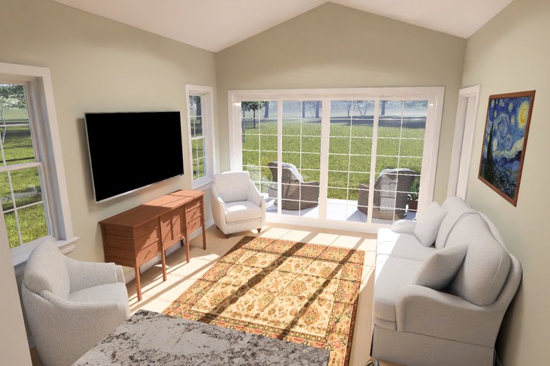 Home Plan - Interior - Family Room for Cottage House Plan #513-2480 - 2 bed, 2 bath