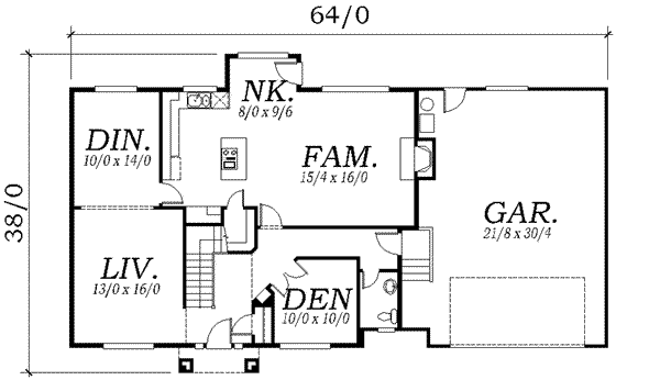 Traditional Floor Plan - Main Floor Plan #130-119