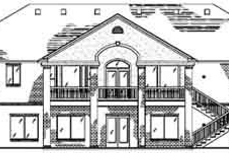 Home Plan - Exterior - Rear Elevation for Ranch House Plan #5-136 - 2 bed, 2.5 bath