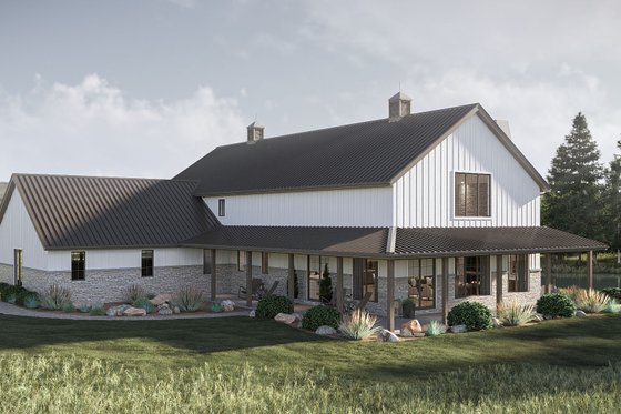 Exterior - Other Elevation for Barndominium House Plan #455-726 - 4 bed, 3.5 bath