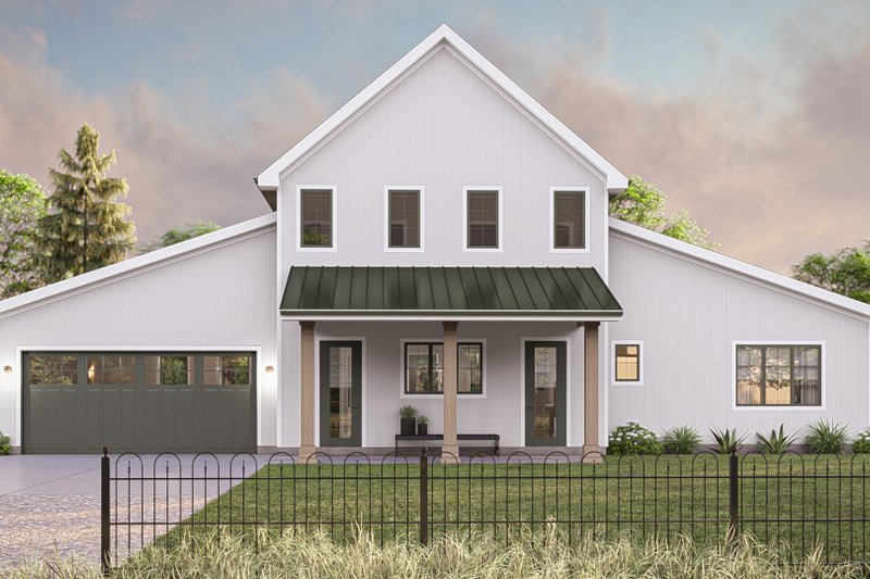 Dream House Plan - Exterior - Rear Elevation for Barndominium House Plan #455-512 - 3 bed, 2.5 bath
