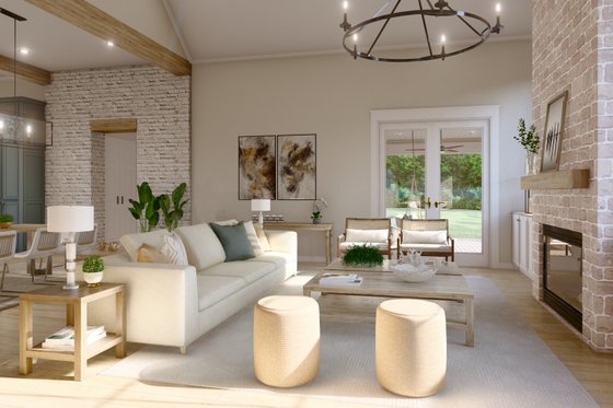 Interior - Family Room for Cottage House Plan #430-263 - 3 bed, 2.5 bath