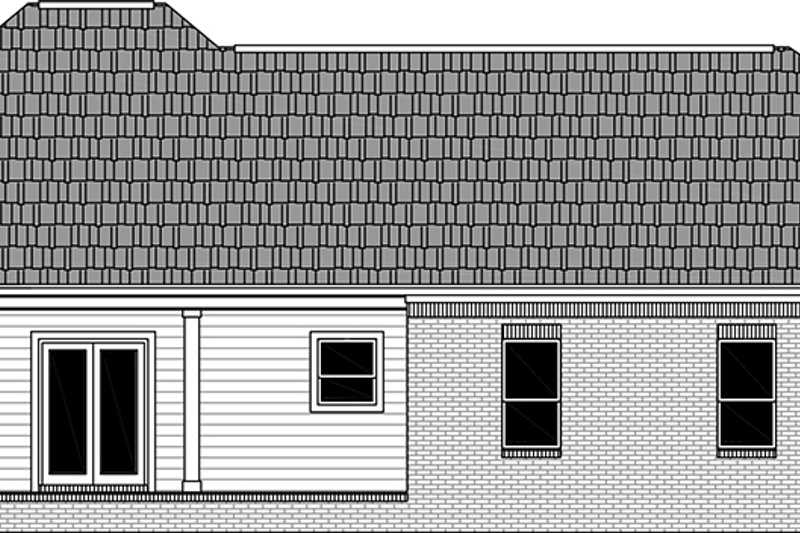 House Plan Design - Exterior - Rear Elevation 1 for Traditional House Plan #21-126 - 3 bed, 2 bath