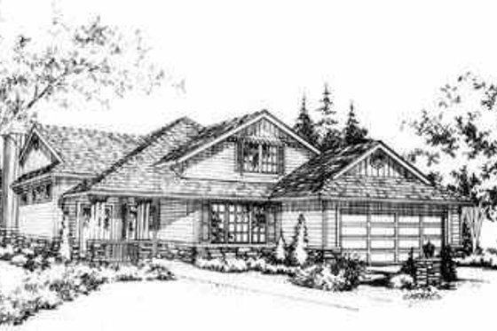 Exterior - Front Elevation for Traditional House Plan #78-142 - 3 bed, 2 bath